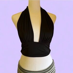 Black Jordy Halter Top